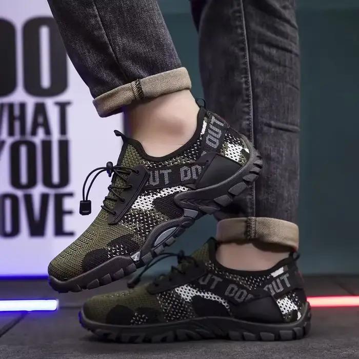 Nouvelles chaussures de sport en maille pour homme résistantes à l'usure et antidérapantes pour randonnées et activités en plein air