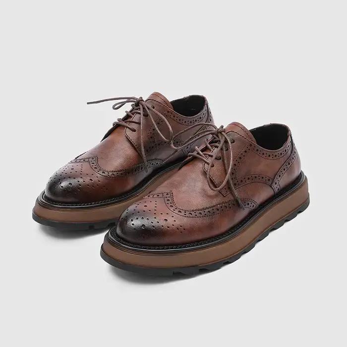 Chaussures brogues marron tendance pour hommes