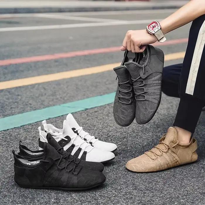 YRZL Mocassins pour hommes Chaussures antidérapantes Légères Confortables Couleur unie