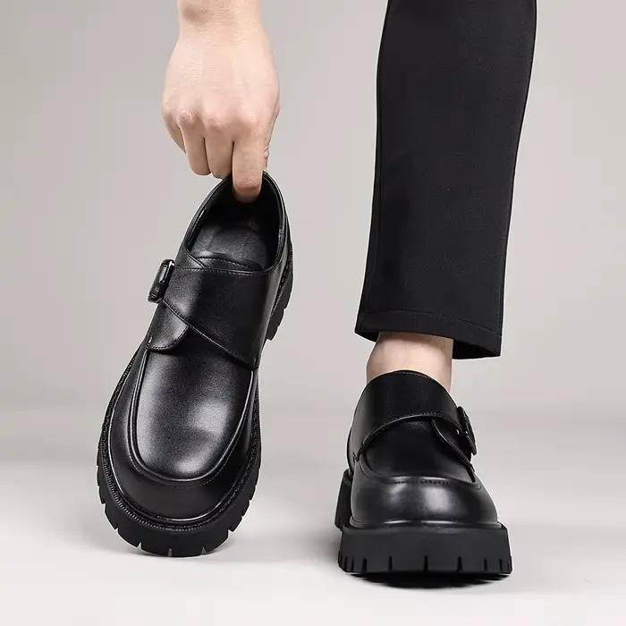 Chaussures décontractées en cuir italien pour hommes Oxford avec plateforme solide et semelle en caoutchouc pour toutes les occasions printemps automne