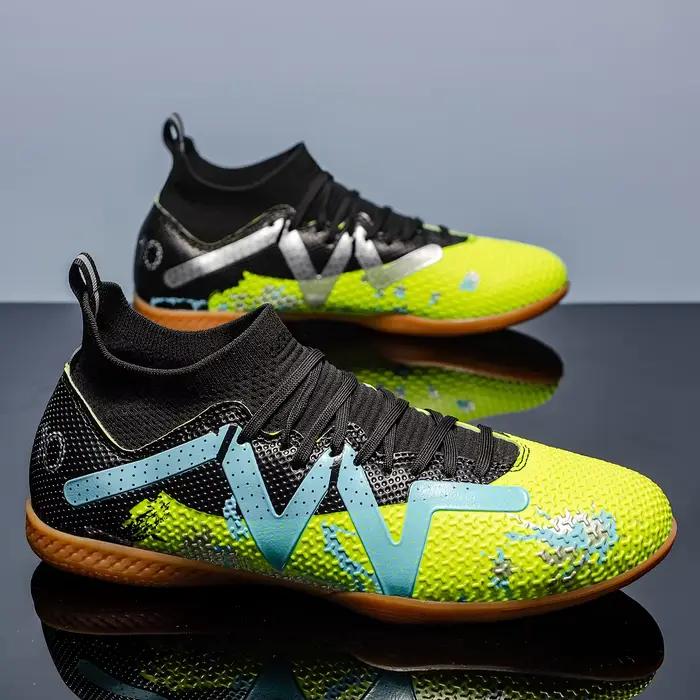 Chaussures de football montantes pour l'entraînement intérieur des cinq côtés pour hommes et femmes