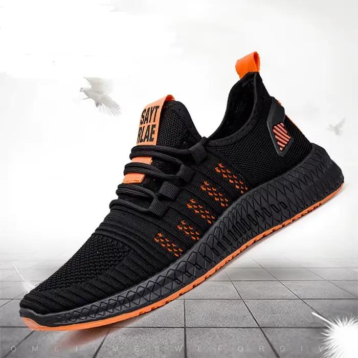 Baskets légères pour hommes, chaussures décontractées respirantes, semelles en caoutchouc et latex, idéales pour l'automne et le printemps, baskets confortables et durables pour homme