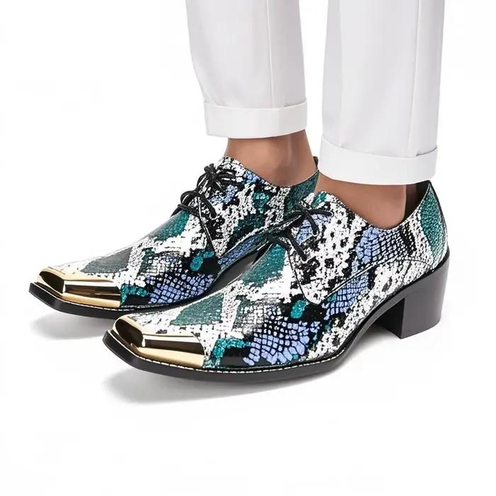 Coogerlove – chaussures en cuir à bout pointu pour hommes