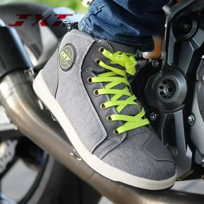 JXT hommes bottes de Moto confortable Anti-chute respirant cavalier chaussures de protection Botas Para Moto Hombre Tenis Masculino
