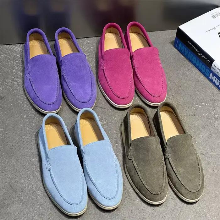 Hommes classique Style britannique mocassins mocassins vache daim en cuir véritable mode hommes chaussures décontractées hommes en plein air conduite appartements