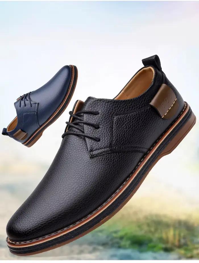 Chaussures Oxford à rayures de couleur unie pour hommes