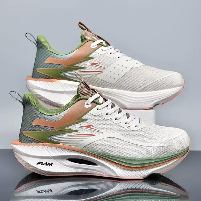 Marathon hommes chaussures de course de sport planche de carbone coussin d'air respirant léger femmes confortable athlétique antidérapant baskets