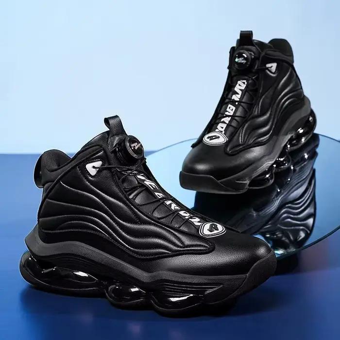 Chaussures de basketball montantes avec boucle rotative et coussin d'air