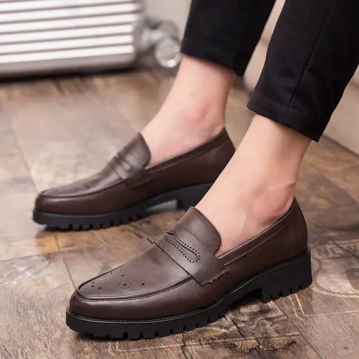 Chaussures oxford classiques en peau de Crocodile pour hommes