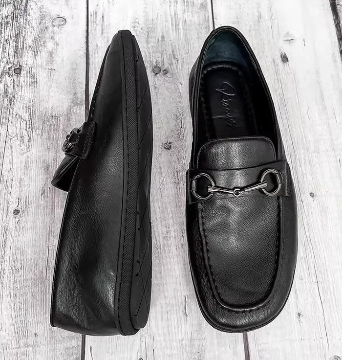 Chaussures décontractées pour hommes Surface en cuir souple Style européen mocassins de travail