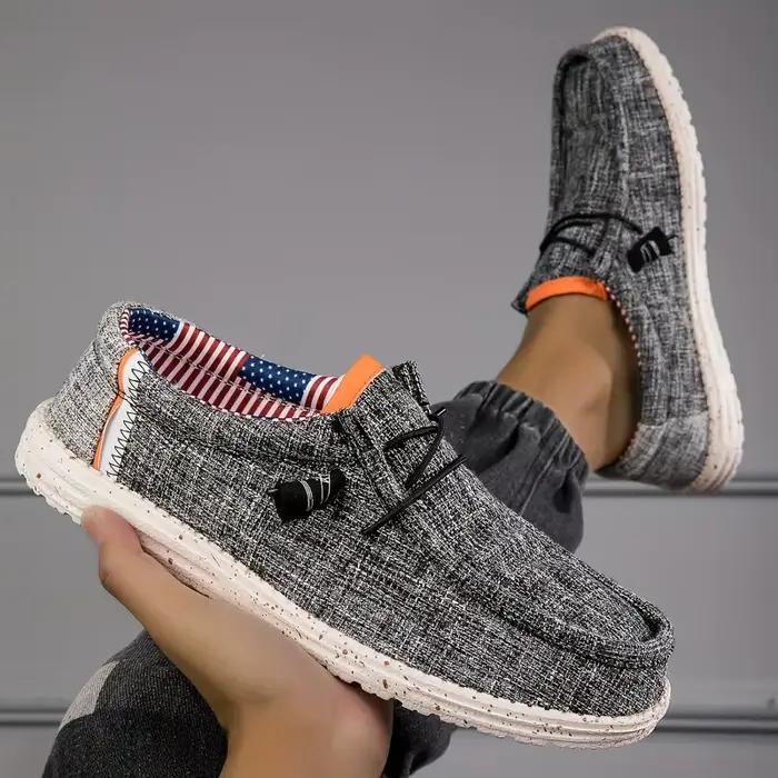 Chaussures pour hommes mocassins en toile