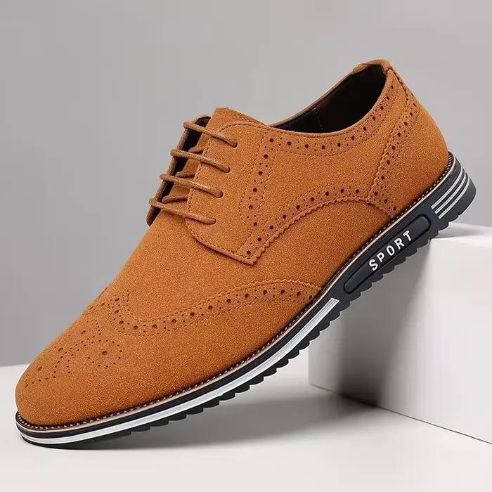 Hommes Faux daim chaussure à lacets noir Oxford chaussure pour hommes plat nouvelle mode Sneaker homme automne respirant confortable décontracté hommes chaussure