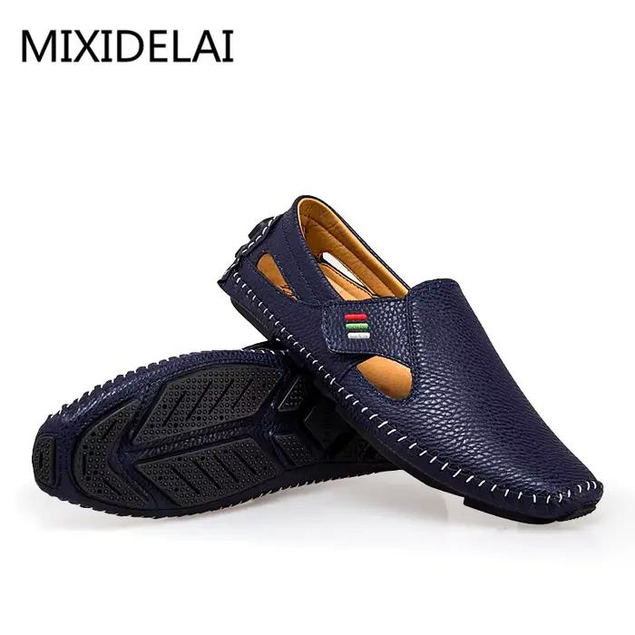 Mocassins MIXIDELAI tendance pour hommes – Chaussures décontractées respirantes d'été à scratchs pour la conduite et la