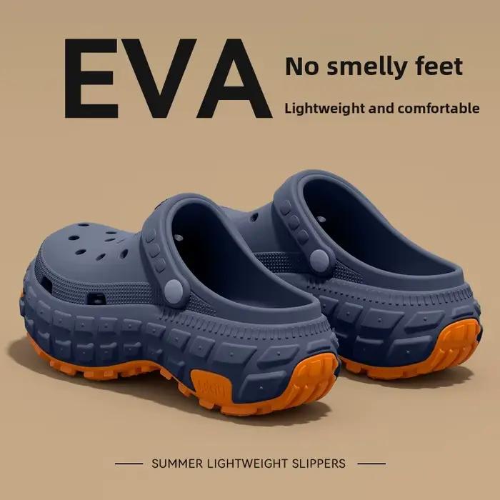 Chaussures perforées à semelles épaisses pour hommes