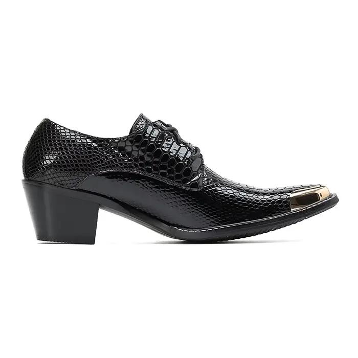 Coogerlove – chaussures en cuir à bout pointu pour hommes