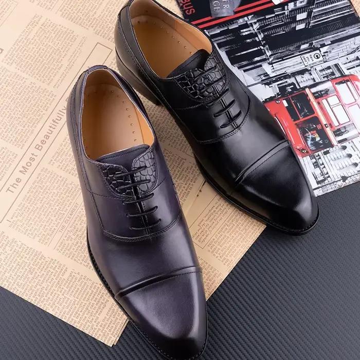 Oxfords chaussures habillées Pour hommes en cuir élégant mariage formel Soulier Pour Homme Classique à lacets Zapatos Hombre Sapato Masculino