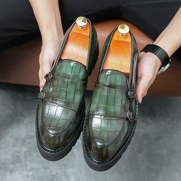 Mocassins en cuir véritable pour hommes