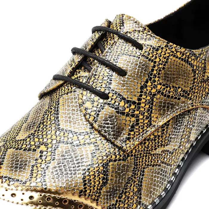Chaussures formelles en peau de serpent Mars pour hommes