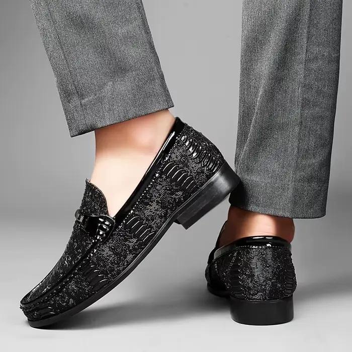 Mocassins en cuir véritable pour hommes