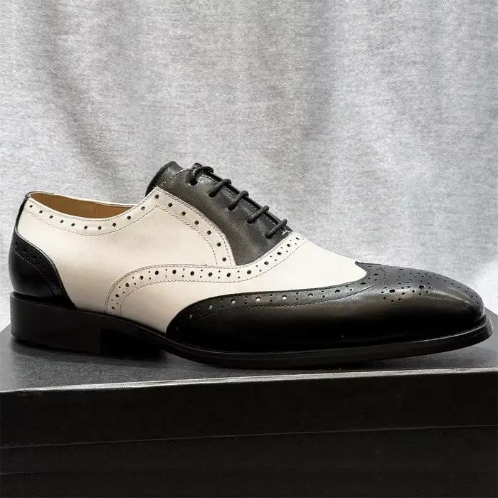 Mocassins en cuir véritable à double sangle de moine pour hommes