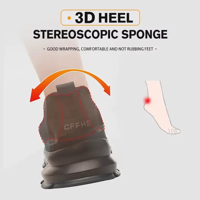 Chaussures de sécurité légères pour hommes 2026 avec embout en acier – Baskets de travail protectrices anti-écrasement et anti-perforation – Chaussures indestructibles
