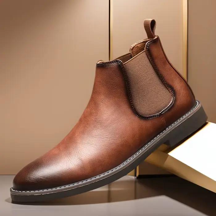 Bottines Chelsea en cuir pour hommes