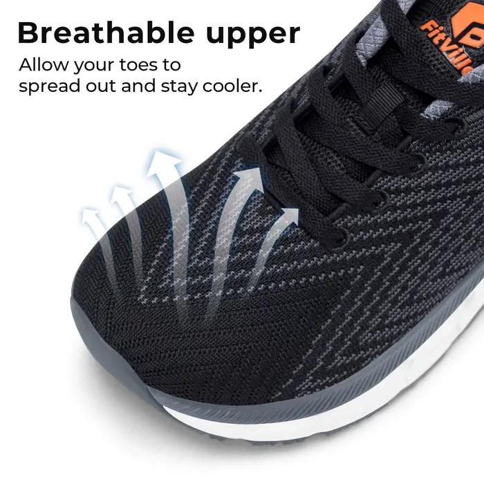 Chaussures pour hommes boîte à bout large rembourré largeur extra