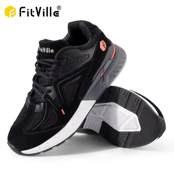 Chaussures de marche pour hommes Baskets légères extra larges pour pieds plats Arch Fit Talon Soulagement