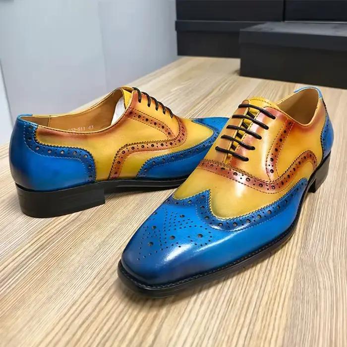 Chaussures Brogue de Luxe en Cuir group pour Homme