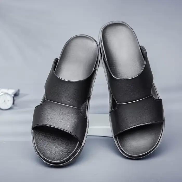 Pantoufles en cuir pour hommes