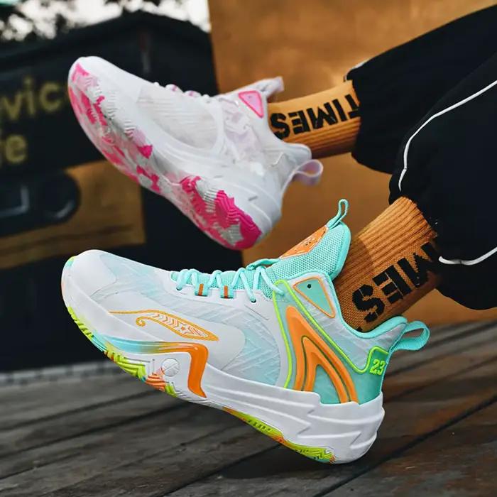 Chaussures de basketball 2026 pour hommes – Baskets de sport montantes respirantes avec amorti pour l'extérieur
