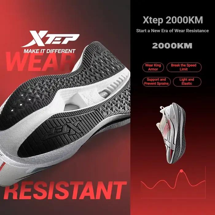 Xtep 2000km 5.0 chaussures de course doux universel baskets coussin Durable Jogging résistant à l'usure