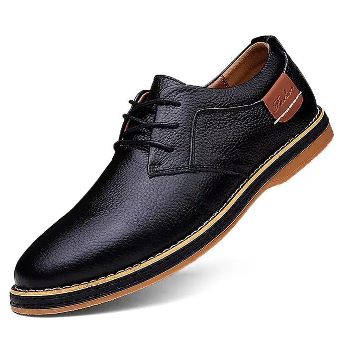 Oxfords BTMOTTZ en cuir véritable pour hommes, chaussures décontractées italiennes, mocassins de luxe, pointures grandes tailles occassions spéciales