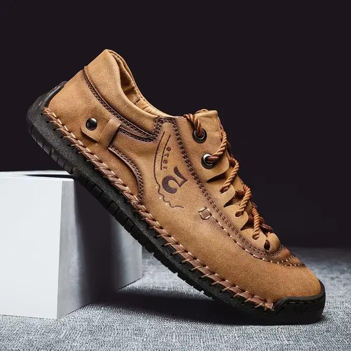Hommes chaussures en cuir mocassin décontracté à la main grande taille 48 extérieur confortable de haute qualité mode
