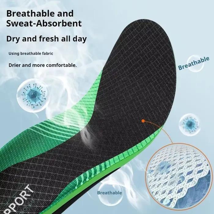 Semelles de chaussures de sport absorbant les chocs