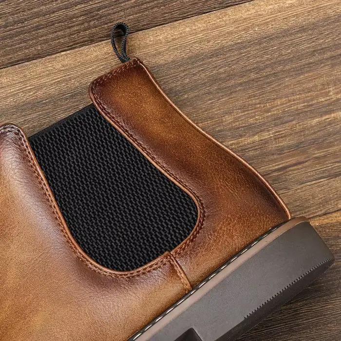 Bottes Chelsea pour Hommes Style Concis Marque Hecrafted Pour Hommes Occasions Spéciales Printemps Automne Confort Durabilité