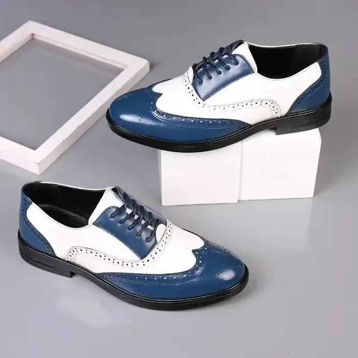 Couleurs mélangées hommes chaussures habillées rétro