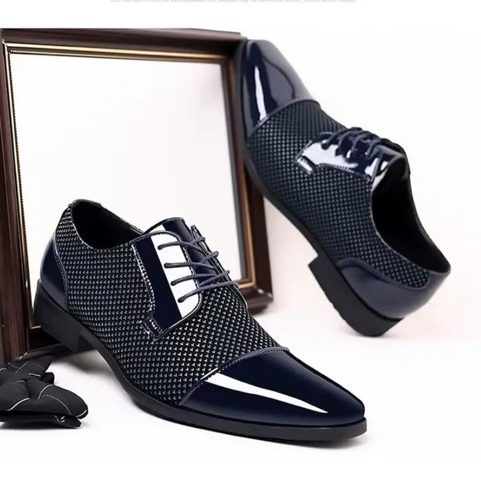 Chaussures habillées en cuir verni pour hommes