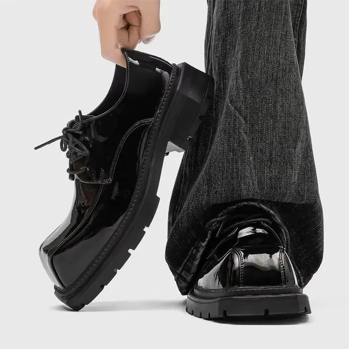 Chaussures Derby pour hommes à semelle épaisse