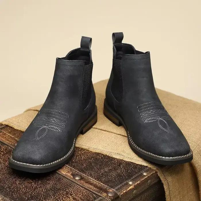 Bottes Chelsea de luxe en cuir fait main pour hommes, mi-mollet, style britannique, décontractées et durables pour toutes les occasions