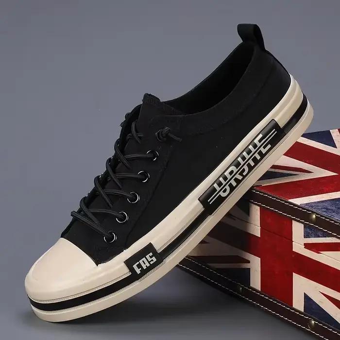 Chaussures décontractées homme baskets décontractées bout pointu semelle en caoutchouc pour printemps automne ocasions décontractées