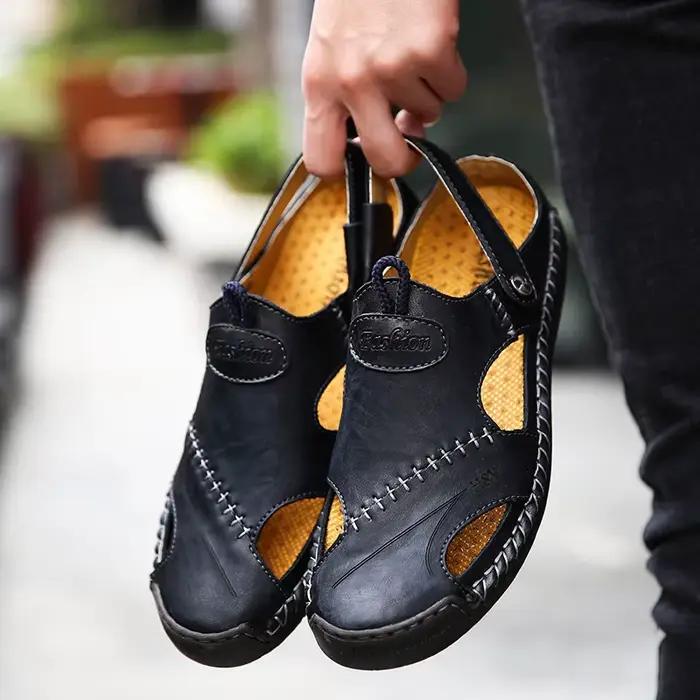 Sandales d'été en cuir pour hommes