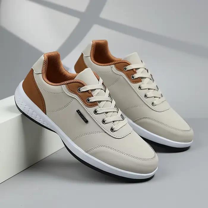 ELUVA hommes chaussures de Sport en cuir espadrilles décontractées antidérapant imperméable