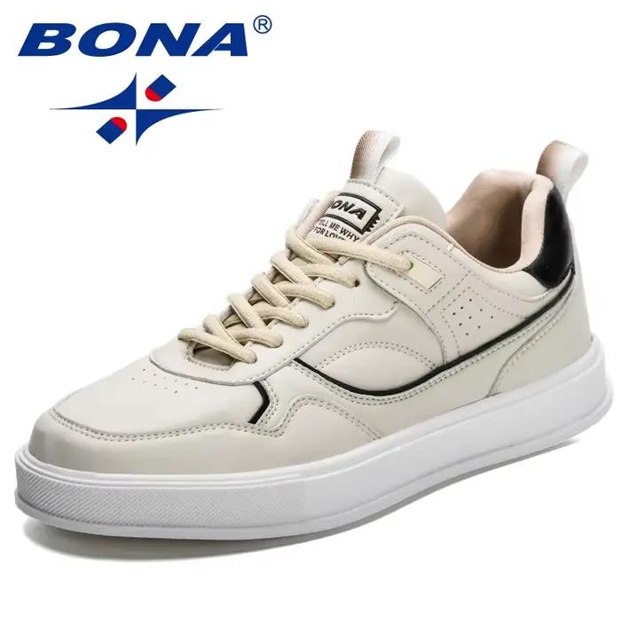 BONA nouveaux créateurs chaussures décontractées baskets à la mode hommes