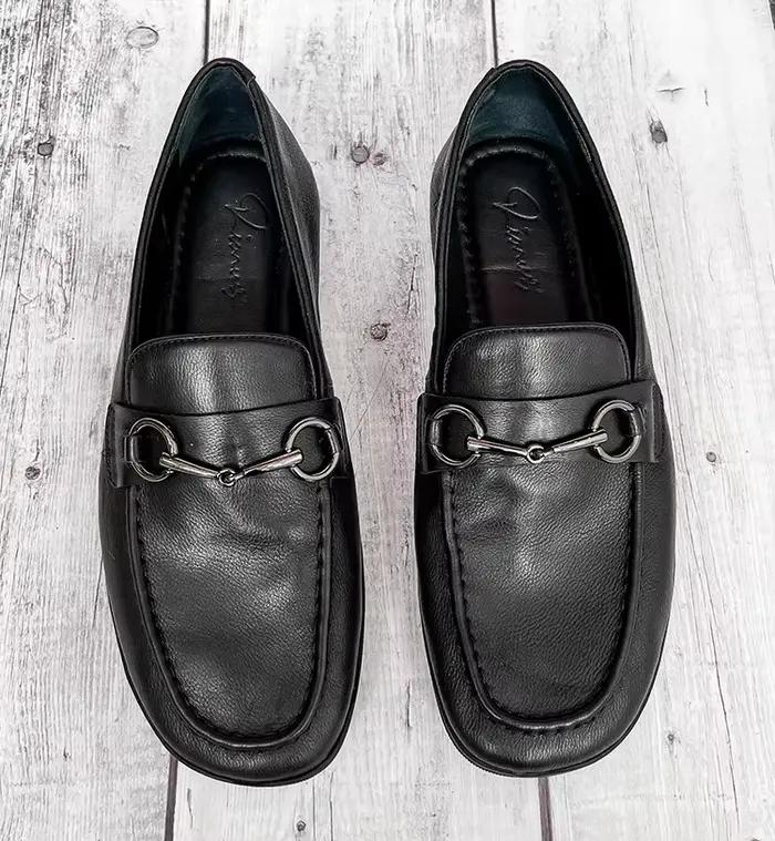 Chaussures décontractées pour hommes Surface en cuir souple Style européen mocassins de travail