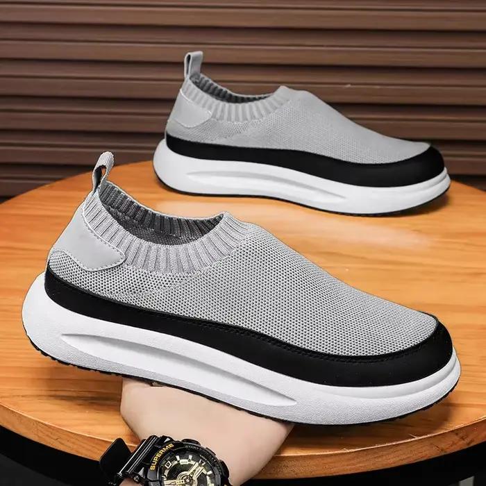 Chaussures chaussettes montantes respirantes pour hommes, semelle souple, chaussures confortables, chaussures décontractées, haute qualité, nouveau style à la mode, printemps
