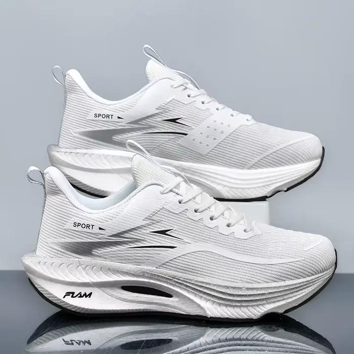 Marathon hommes chaussures de course de sport planche de carbone coussin d'air respirant léger femmes confortable athlétique antidérapant baskets