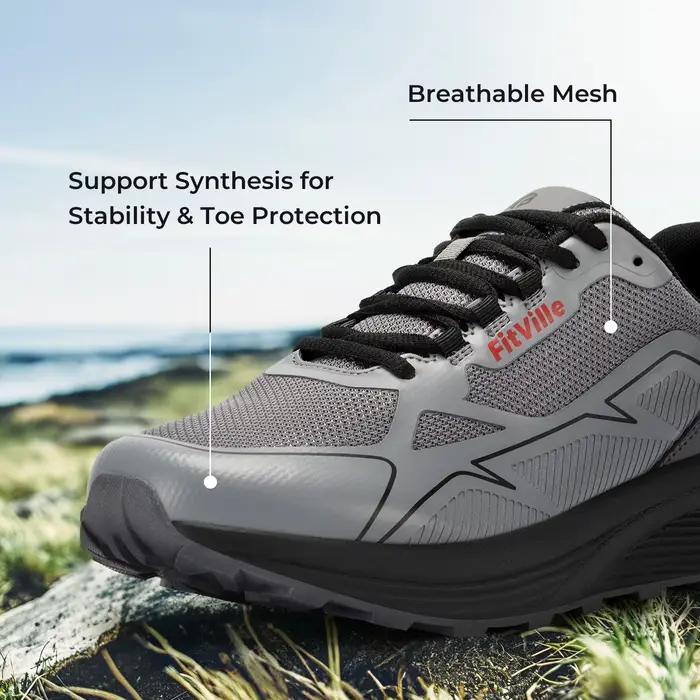 FitVille-Chaussures de course sur sentier coordonnantes pour hommes