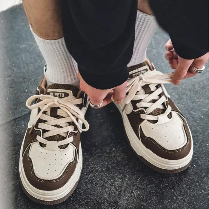 Chaussures pour homme, baskets décontractées à semelle épaisse