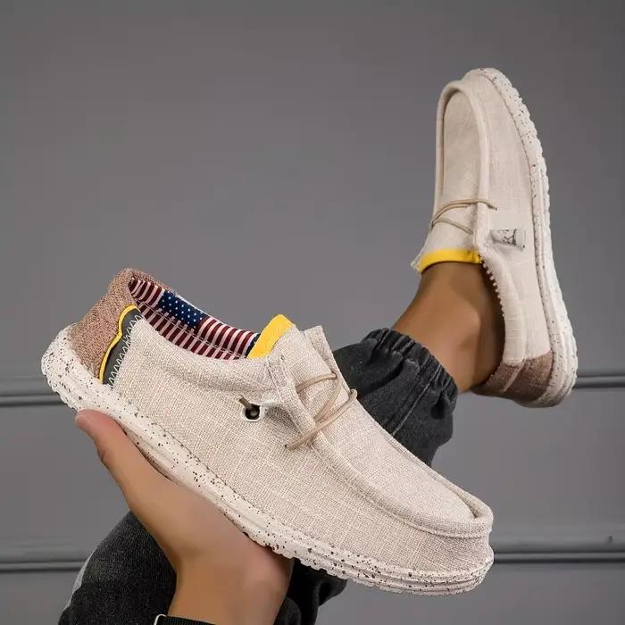 Chaussures pour hommes mocassins en toile
